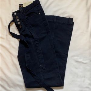 Button down jeans with a flared bottom